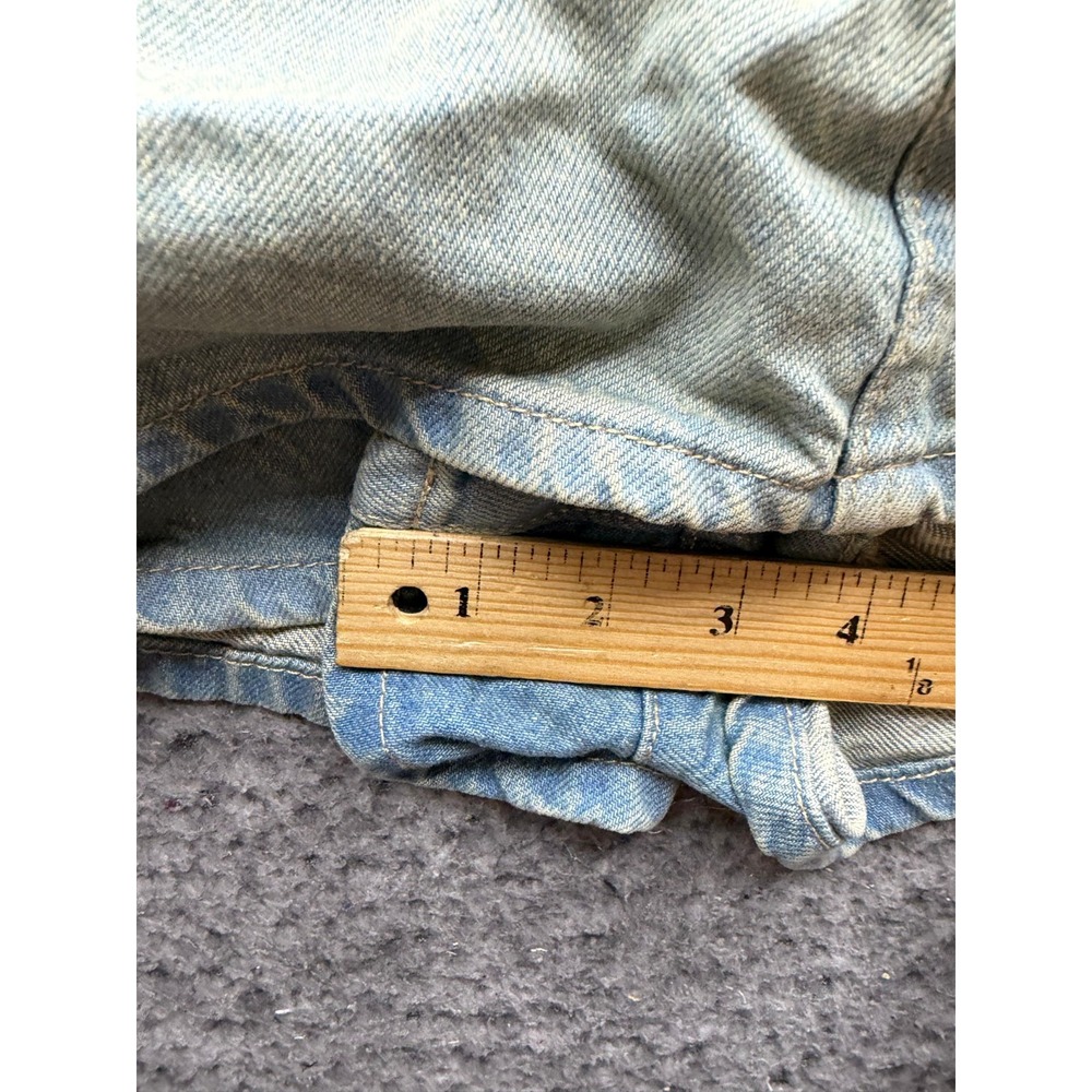 Free People We The Free Galivanting Peekaboo Mini Denim Skort Coco Blue Size 28 - Picture 8 of 11